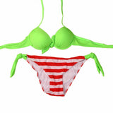 Stripped watermelon bikini