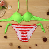 Stripped watermelon bikini