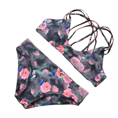 Classy Sassy Strappy Floral Swim suit