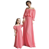 New Family Dress Summer Mother Long Dress Women Casual Clothes