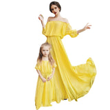 New Family Dress Summer Mother Long Dress Women Casual Clothes